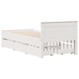 Cadre de lit sans matelas avec tête de lit 100x200 cm bois pin