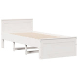 Cadre de lit sans matelas avec tête de lit 100x200 cm bois pin