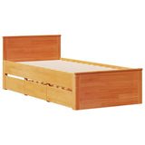 Cadre de lit sans matelas avec tête de lit 100x200 cm bois pin