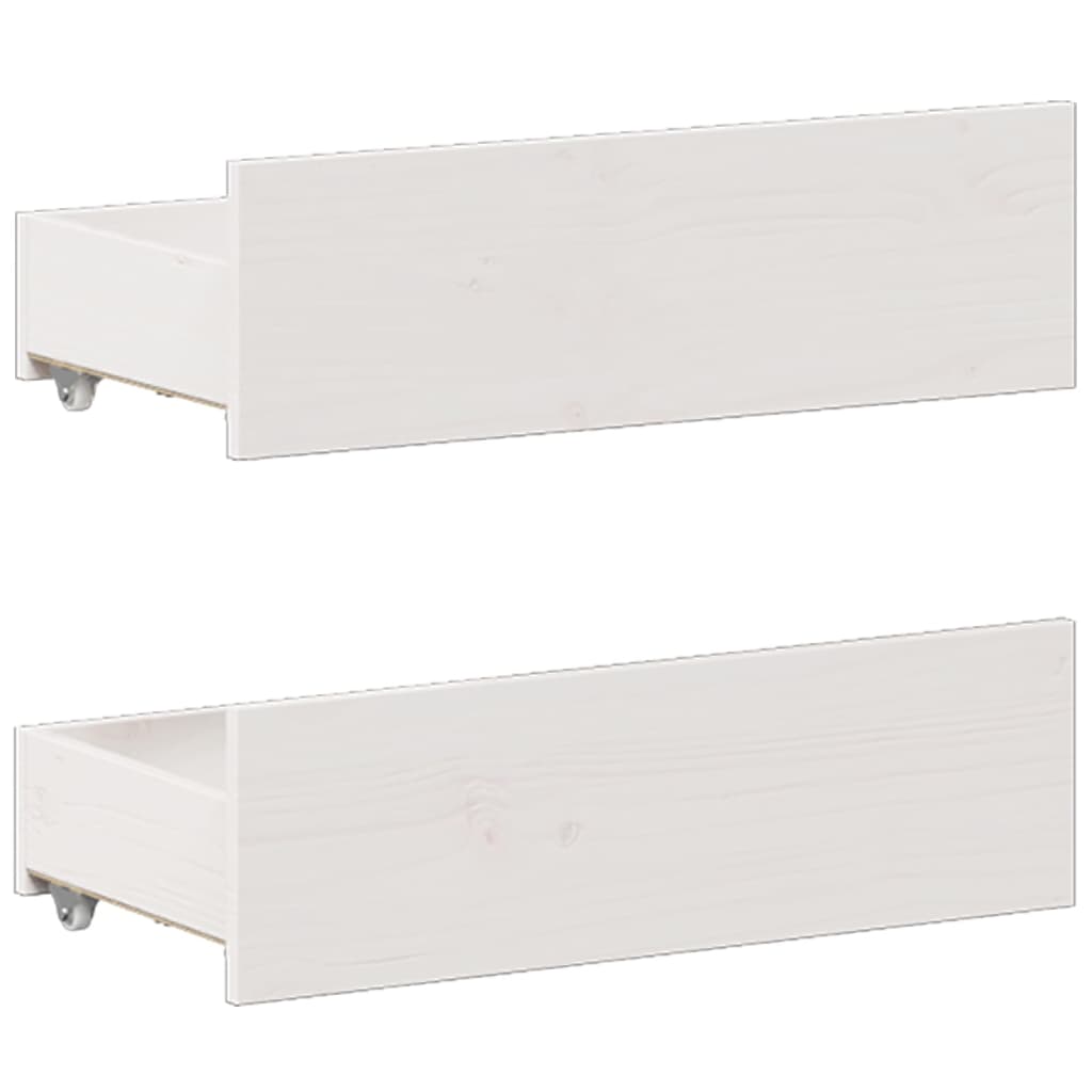 Cadre de lit sans matelas avec tête de lit blanc 140x190 cm pin