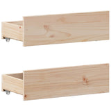 Cadre de lit sans matelas avec tête de lit 135x190 cm bois pin