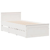 Cadre de lit sans matelas avec tête de lit 90x190 cm pin massif