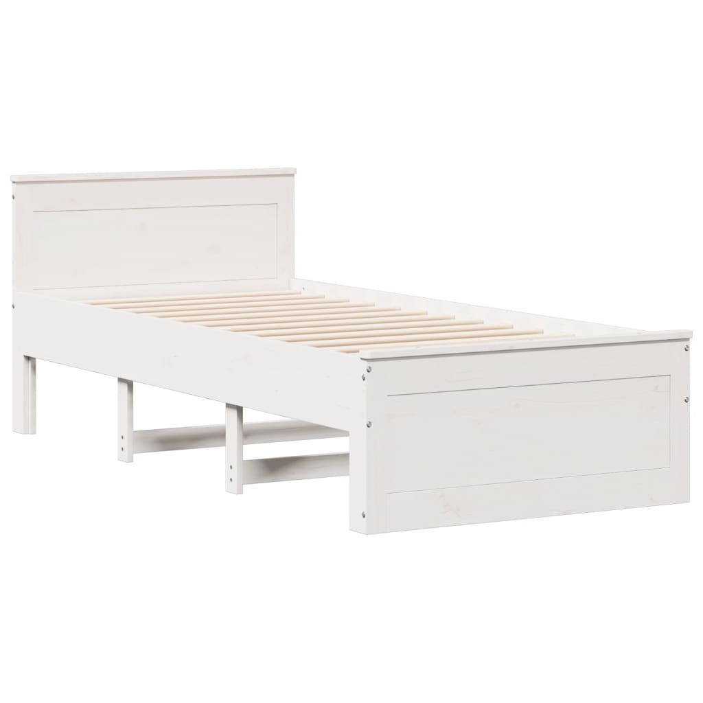 Cadre de lit sans matelas avec tête de lit 90x190 cm pin massif