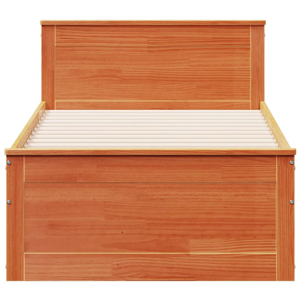 Cadre de lit sans matelas avec tête de lit 90x190cm bois de pin