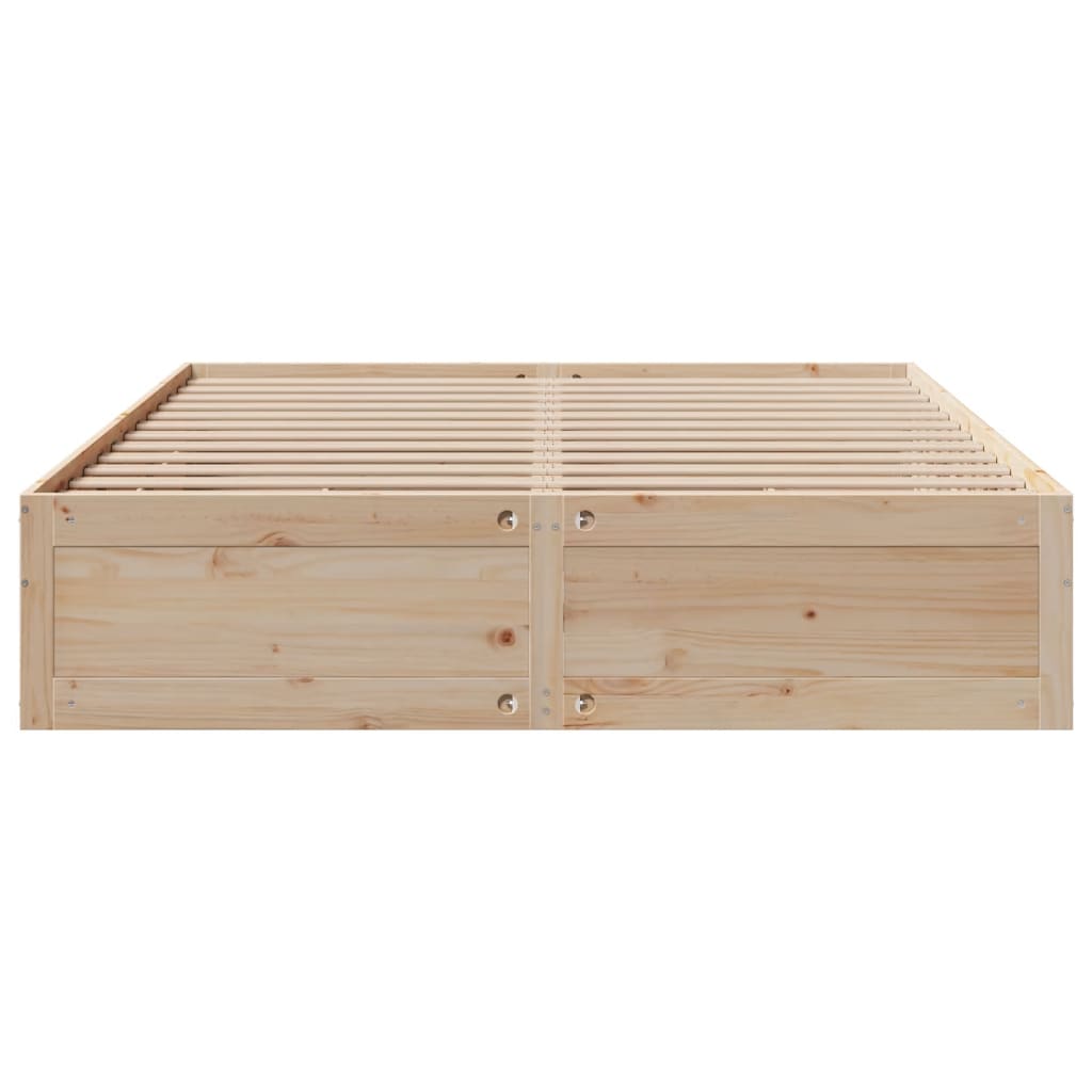 Cadre de lit sans matelas avec tiroirs 200x200 cm bois de pin