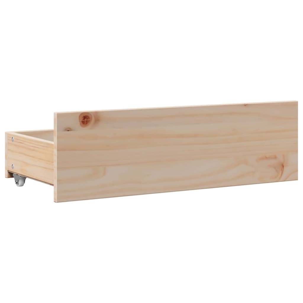 Cadre de lit sans matelas avec tiroirs 200x200 cm bois de pin