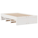 Cadre de lit sans matelas avec tiroirs 120x200 cm bois de pin