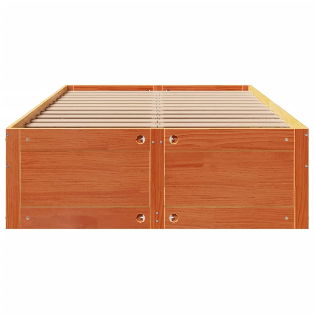 Cadre de lit sans matelas avec tiroirs 120x200 cm bois pin