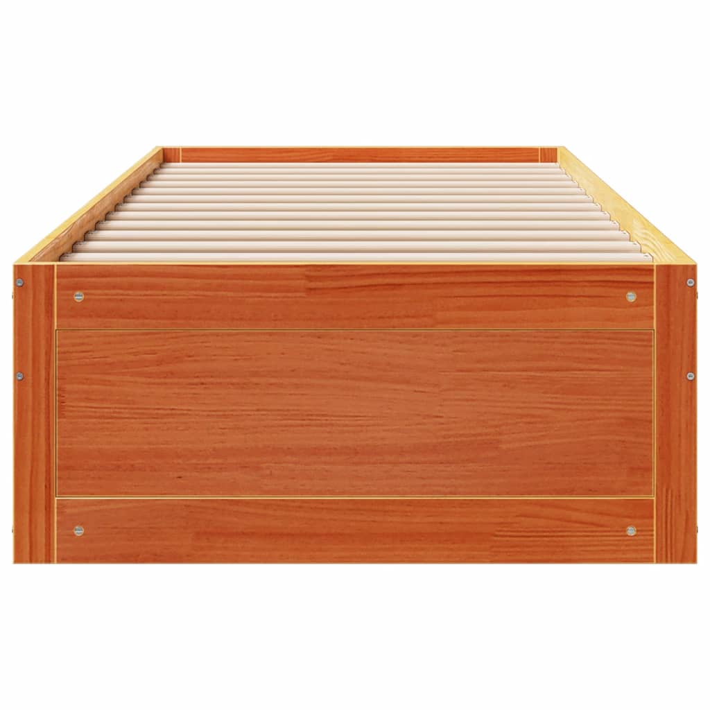 Cadre de lit sans matelas avec tiroirs 100x200 cm bois de pin