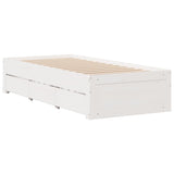 Cadre de lit sans matelas avec tiroirs 90x200 cm bois de pin