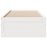 Cadre de lit sans matelas avec tiroirs 90x200 cm bois de pin