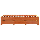 Cadre de lit sans matelas avec tiroirs 90x200cm bois pin massif