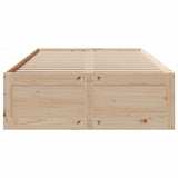 Cadre de lit sans matelas avec tiroirs 135x190 cm bois de pin