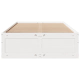 Cadre de lit sans matelas avec tiroirs 135x190 cm bois de pin