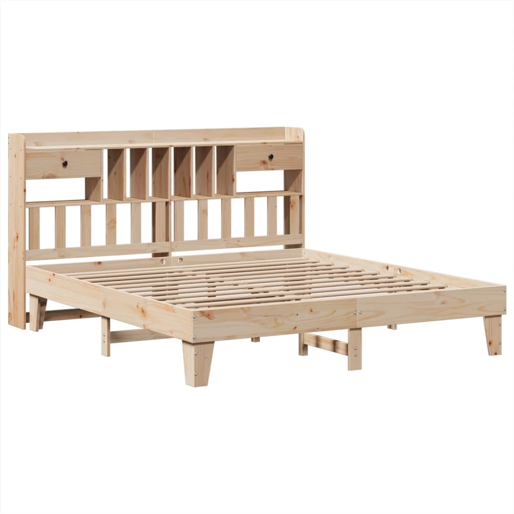 Cadre de lit sans matelas 200x200 cm bois massif de pin