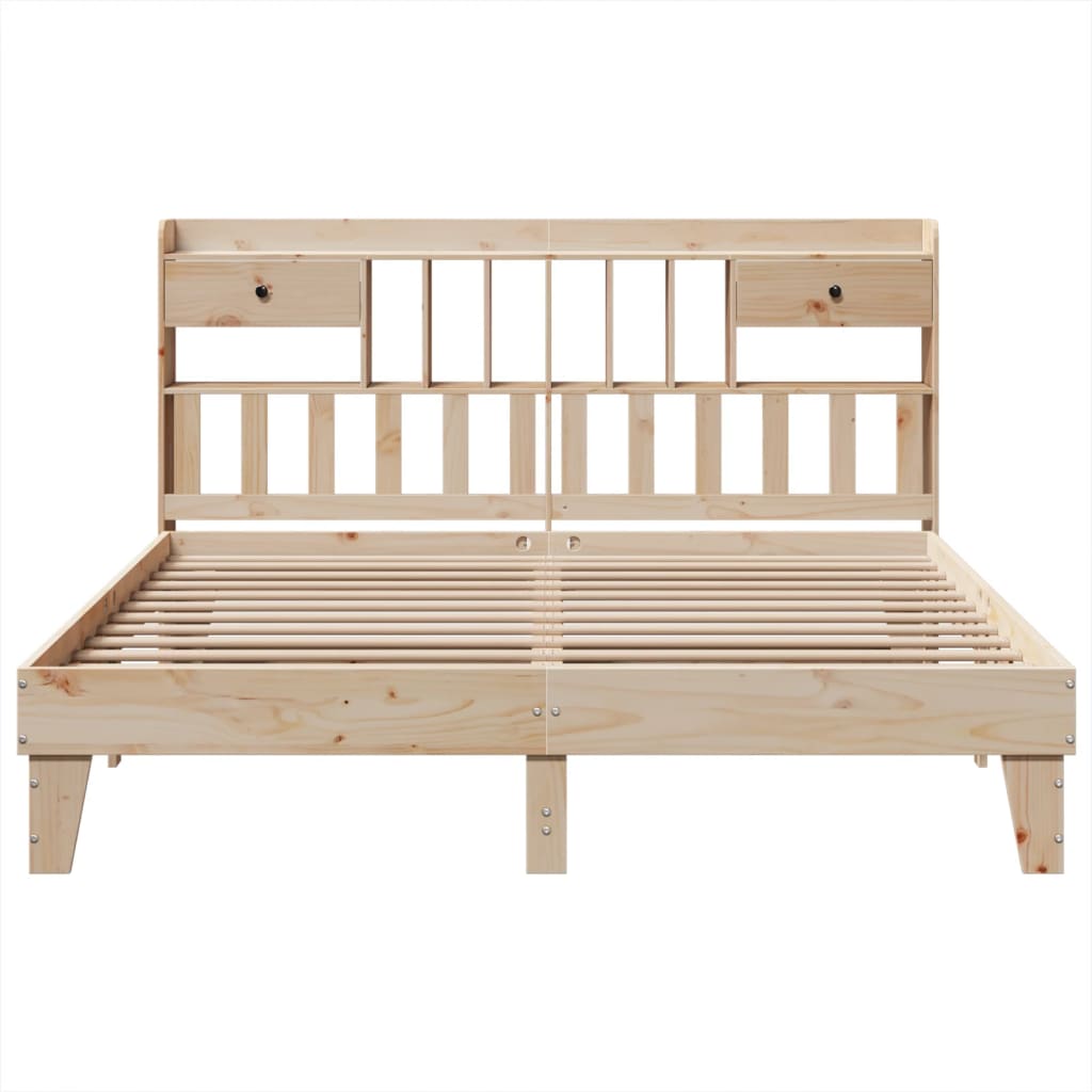 Cadre de lit sans matelas 200x200 cm bois massif de pin