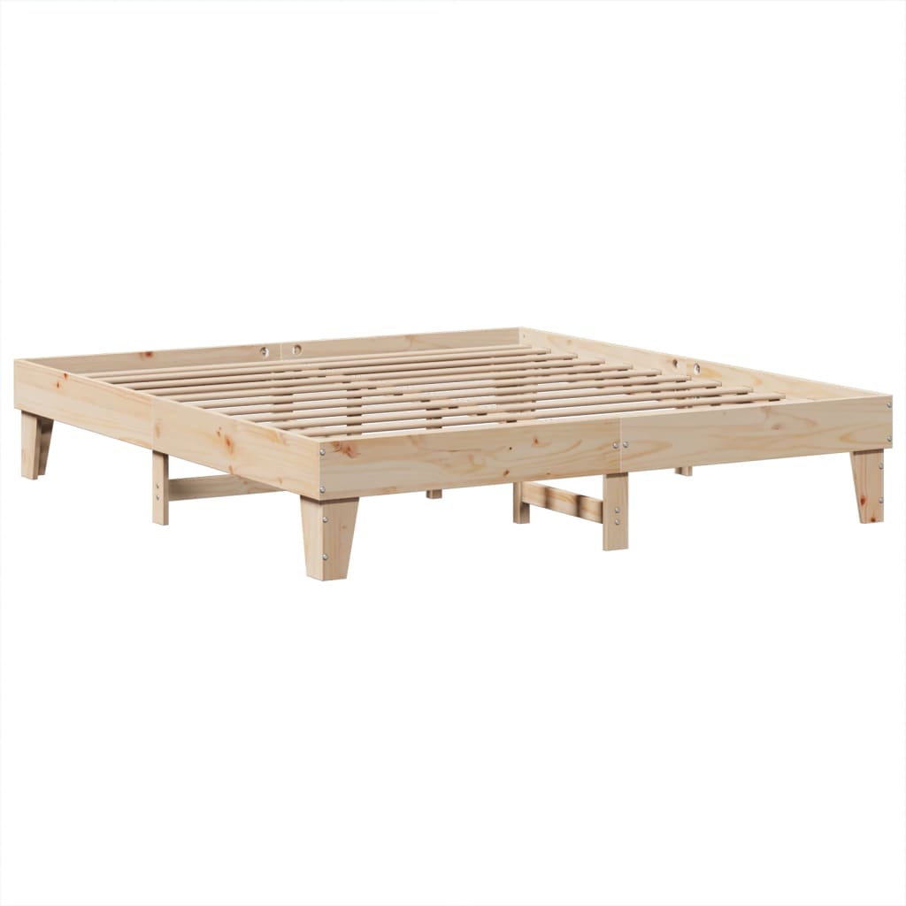 Cadre de lit sans matelas 200x200 cm bois massif de pin