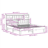 Cadre de lit sans matelas 200x200 cm bois massif de pin