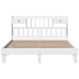 Bed frame without mattress white 200x200 cm solid pine wood