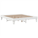 Bed frame without mattress white 200x200 cm solid pine wood