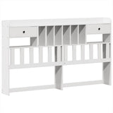 Bed frame without mattress white 200x200 cm solid pine wood