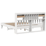 Bed frame without mattress white 200x200 cm solid pine wood