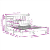 Bed frame without mattress 180x200 cm solid pine wood