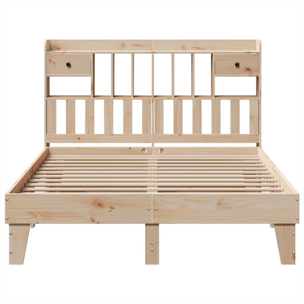 Bed frame without mattress 160x200 cm solid pine wood