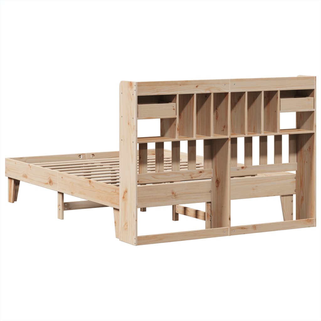 Bed frame without mattress 160x200 cm solid pine wood