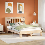 Bed frame without mattress 160x200 cm solid pine wood