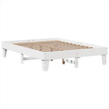 Cadre de lit sans matelas blanc 140x200 cm bois de pin massif