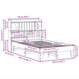 Cadre de lit sans matelas 120x200 cm bois de pin massif