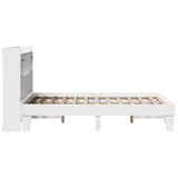 Cadre de lit sans matelas blanc 120x200 cm bois de pin massif