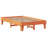 Cadre de lit sans matelas cire marron 120x200cm bois pin massif