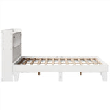 Cadre de lit sans matelas blanc 140x190 cm bois de pin massif