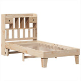 Cadre de lit sans matelas 75x190 cm bois de pin massif