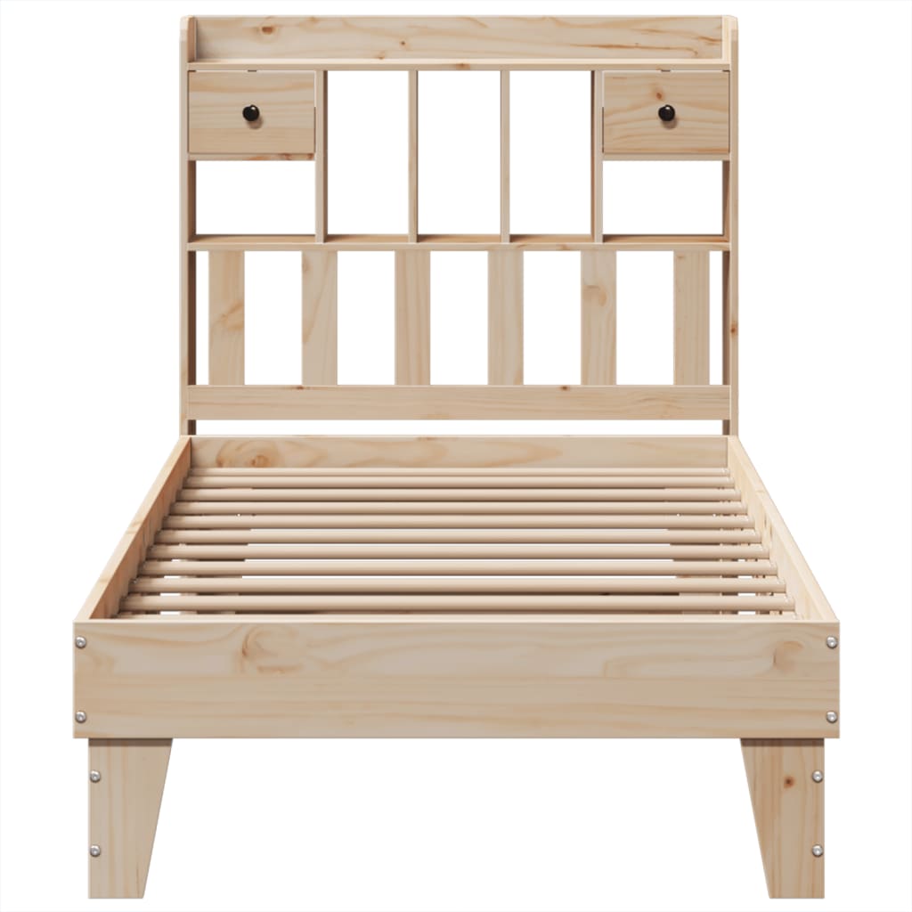 Cadre de lit sans matelas 75x190 cm bois de pin massif