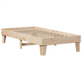 Cadre de lit sans matelas 75x190 cm bois de pin massif