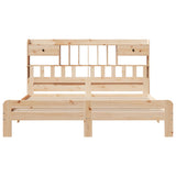 Library bed without mattress 180x200 cm solid pine wood