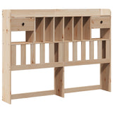 Library bed without mattress 160x200 cm solid pine wood