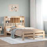 Library bed without mattress 120x200 cm solid pine wood