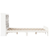 White library bed without mattress 120x200 cm solid pine wood