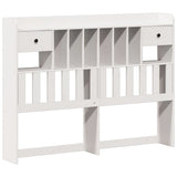 White library bed without mattress 160x200 cm solid pine wood