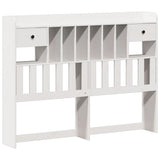 White library bed without mattress 150x200 cm solid pine wood