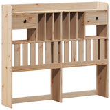 Library bed without mattress 135x190 cm solid pine wood