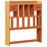 Bookcase bed without brown wax mattress 75x190 cm solid pine