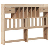 Library bed without mattress 150x200 cm solid pine wood