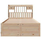 Library bed without mattress 120x200 cm solid pine wood