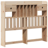 Bookcase bed without mattress 120x190 cm solid pine wood