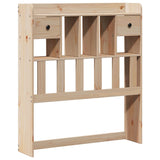 Bookcase bed without mattress 90x190 cm solid pine wood